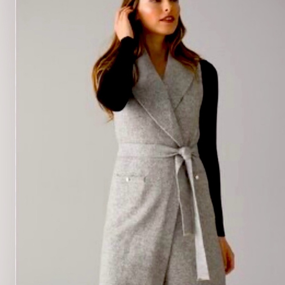 White House Black Market Taupe Knit Vest